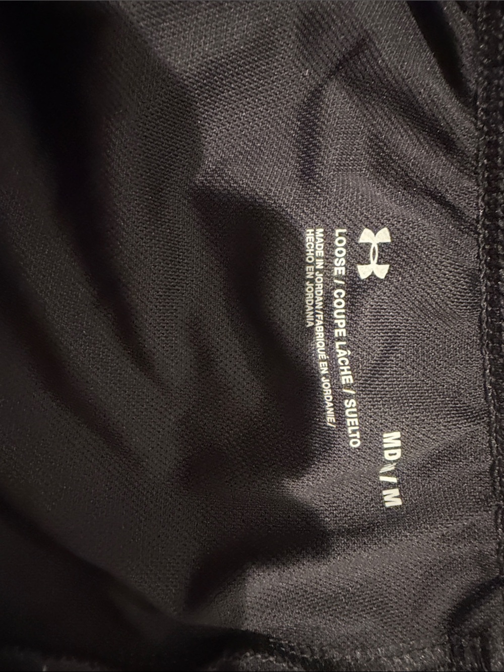 Under Armour woman’s  Black Shorts with Light Purple Trim and Logo - Picture 3 of 3
